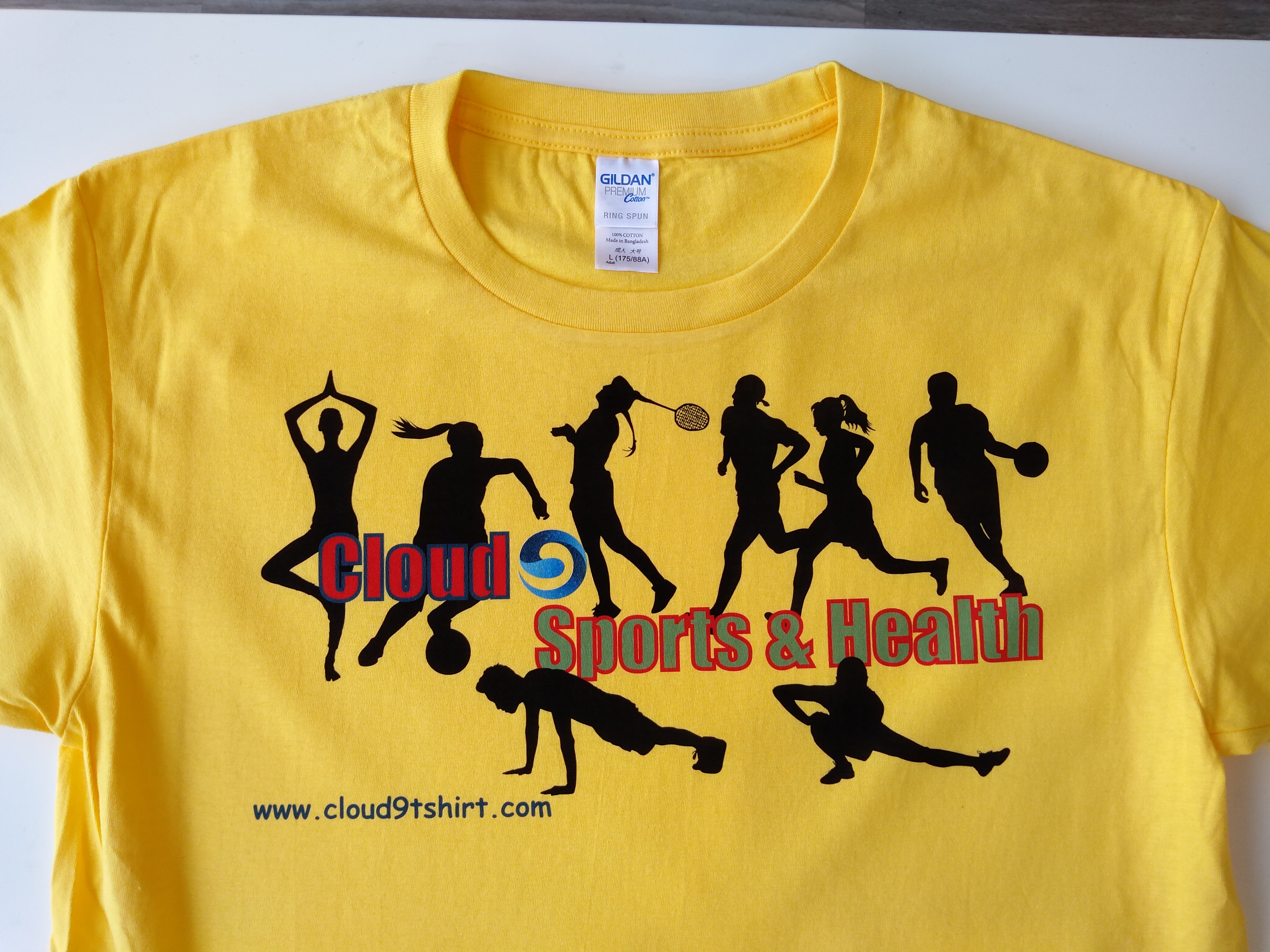 Cloud 9 Sports and Health Yellow T-Shirt
